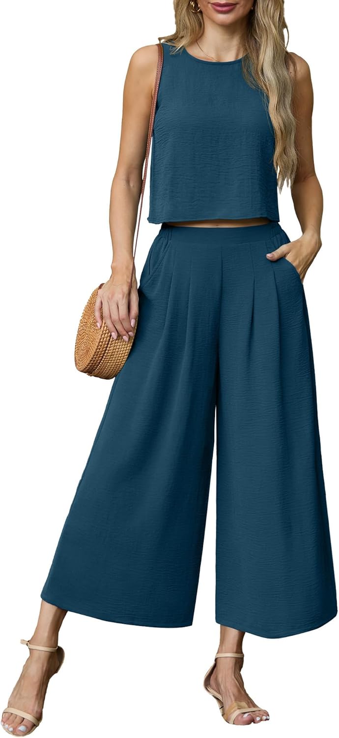 Lepunuo Womens Summer 2 Piece Outfits for Beach and Travel