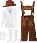 Men's German Oktoberfest Costume Set Bavarian Lederhosen - Authentic