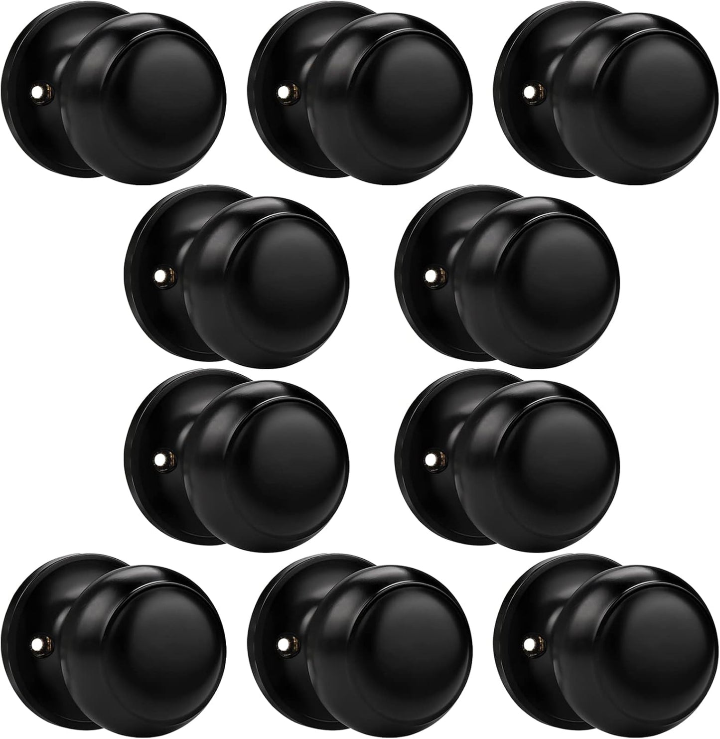 Probrico Flat Black Dummy Door Knobs for Closet French Doors