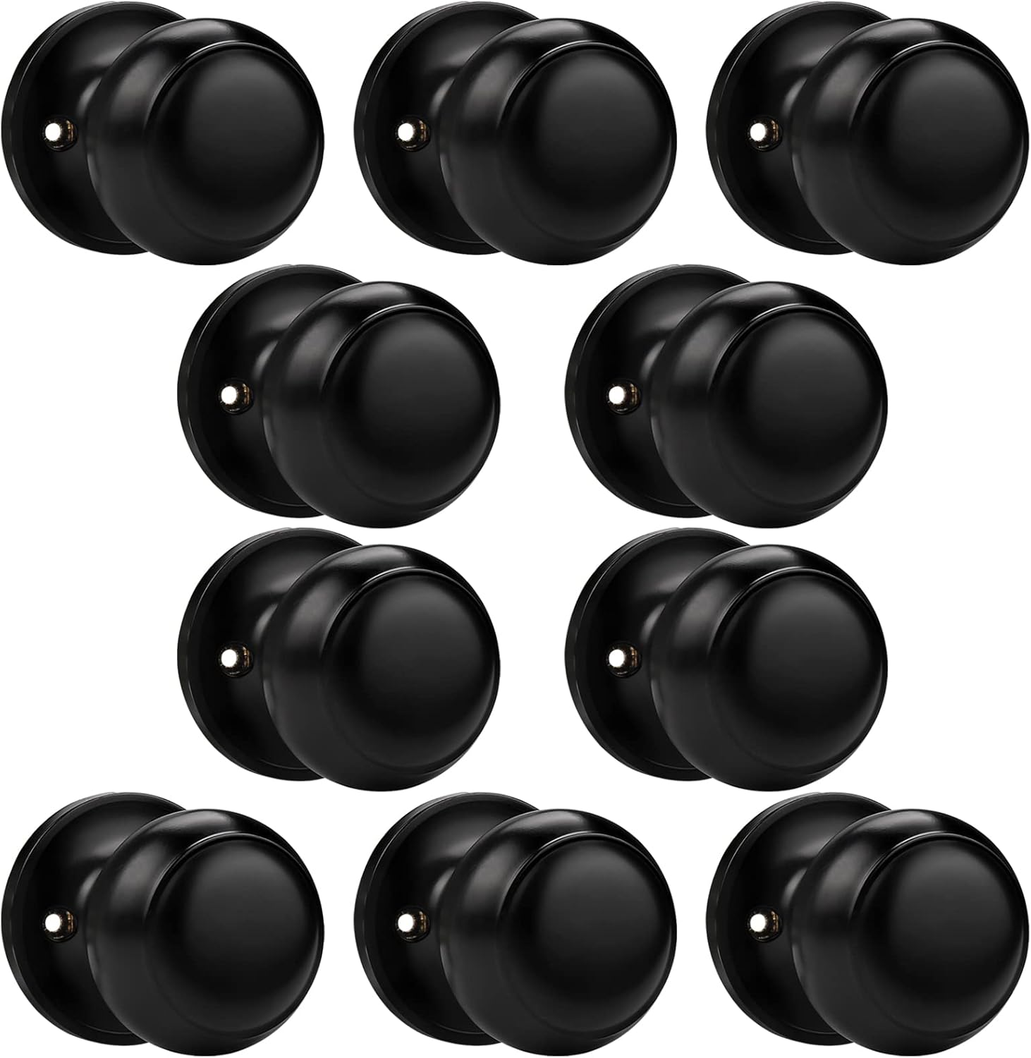 Probrico Flat Black Dummy Door Knobs for Closet French Doors