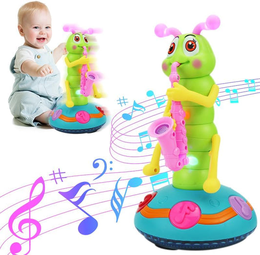 Dancing Saxophone Caterpillar Toy with LED Lights