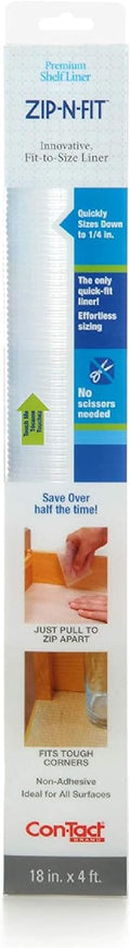 Con-Tact Zip-N-Fit Solid Grip Drawer Liner 18in x 4ft - Easy Fit