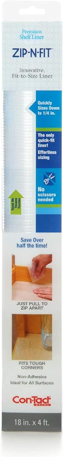 Con-Tact Brand Adhesive Zip-N-Fit Solid Grip Drawer Liner