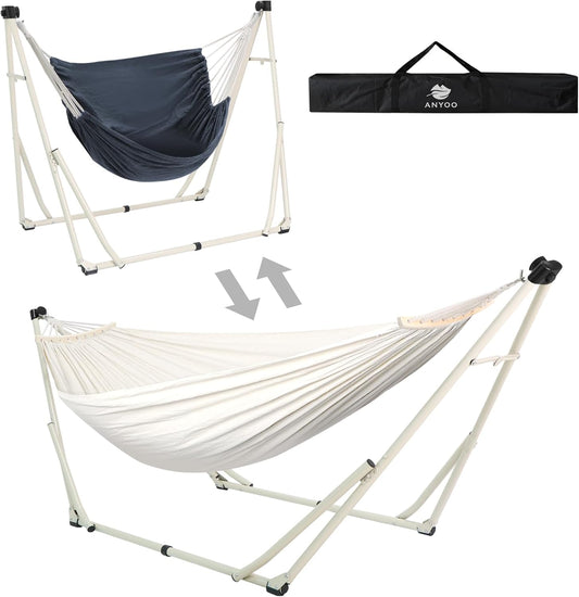 ANYOO 2-in-1 Hammock & Swing: Portable Comfort