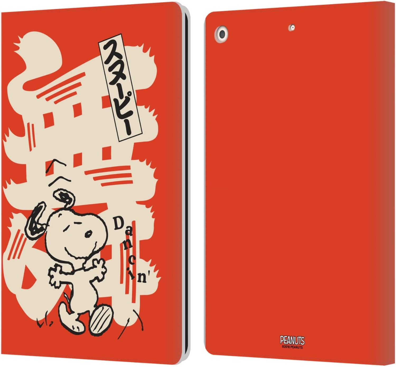 Peanuts Dancing Oriental Snoopy Leather Wallet Case for iPad