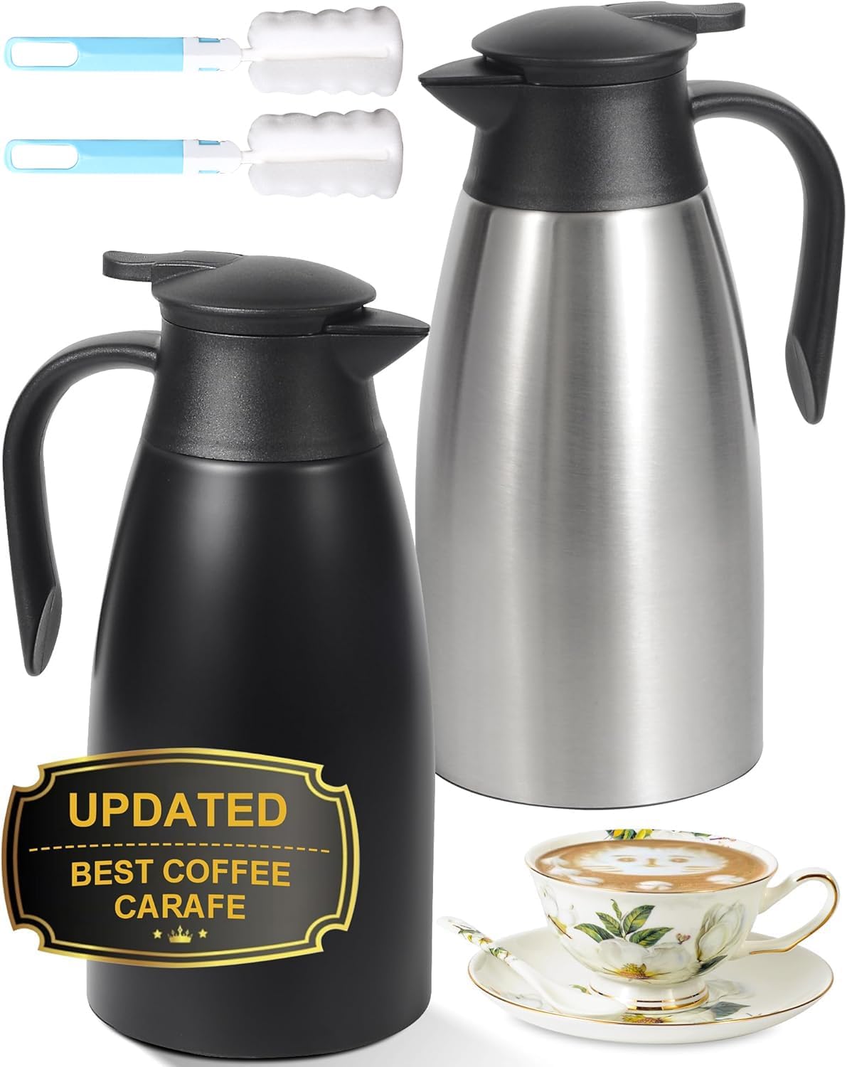 70Oz Thermal Coffee Carafe for Hot and Cold Beverages