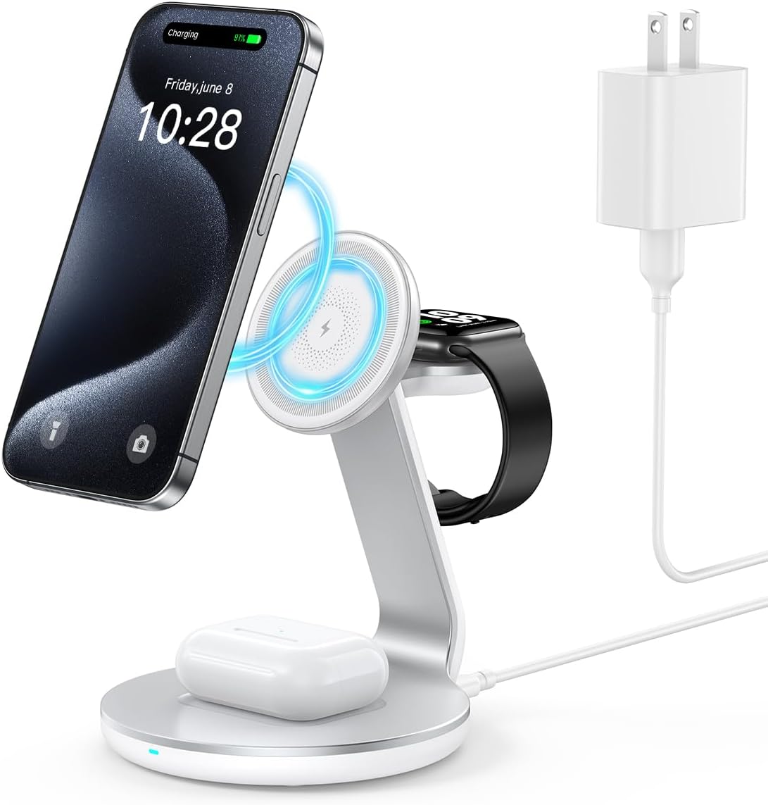 3-in-1 Wireless Charging Station - Magsafe Compatible