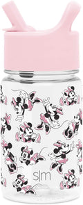Minnie Mouse Kids Water Bottle with Leak Proof Straw Lid - Durable