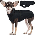 Waterproof Dog Jacket with Built-In Harness Black S - Warm Reflective