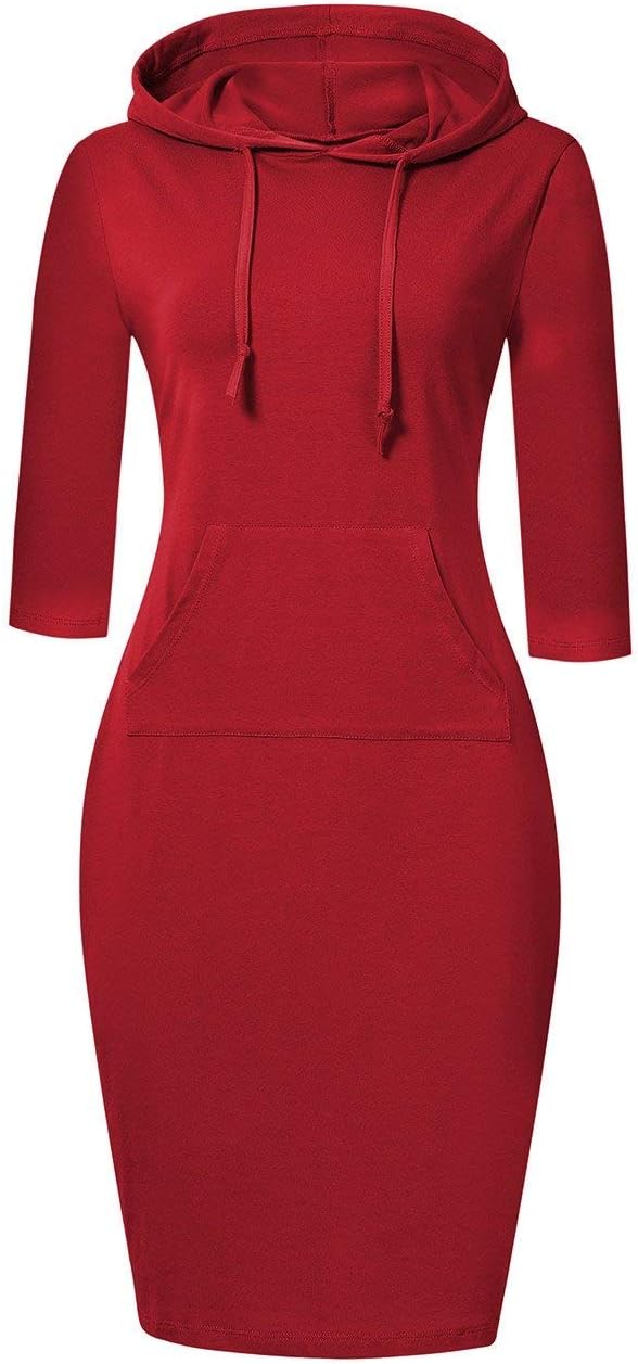 MISSKY Womens Casual Hoodie Dress for Leisure and Sports