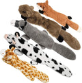 Nocciola Dog Squeaky Toys 5 PCS Stuffless Plush Set - Engaging