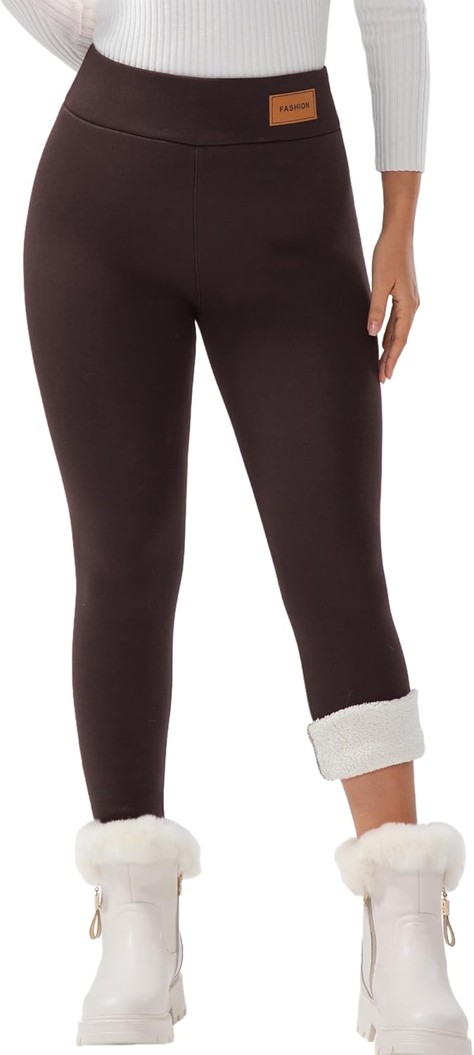 Winter Warm Thick Leggings Fleece Lined Stretchy Soft Tights