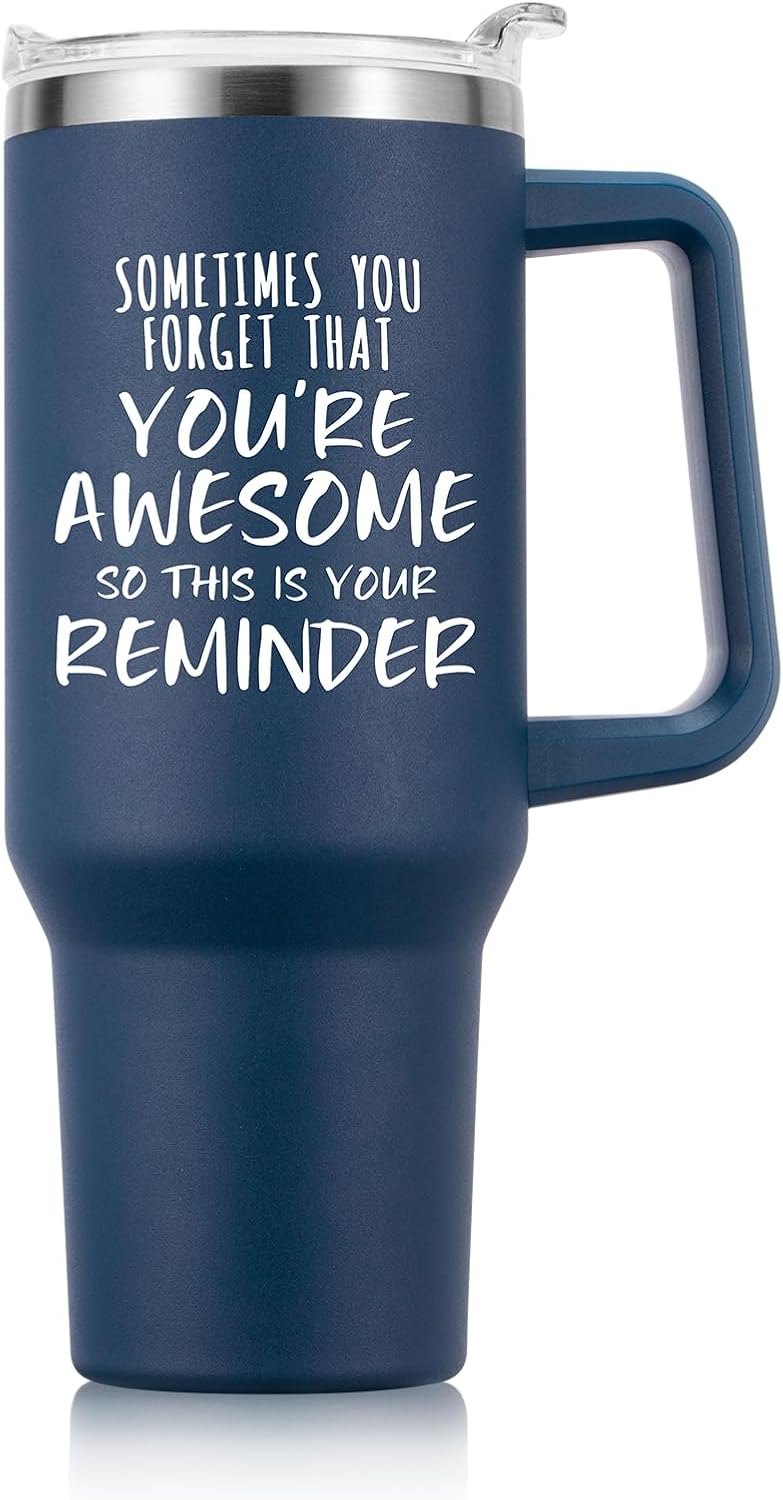 NOWWISH 40 oz Tumbler with Handle - Perfect Gift for Him