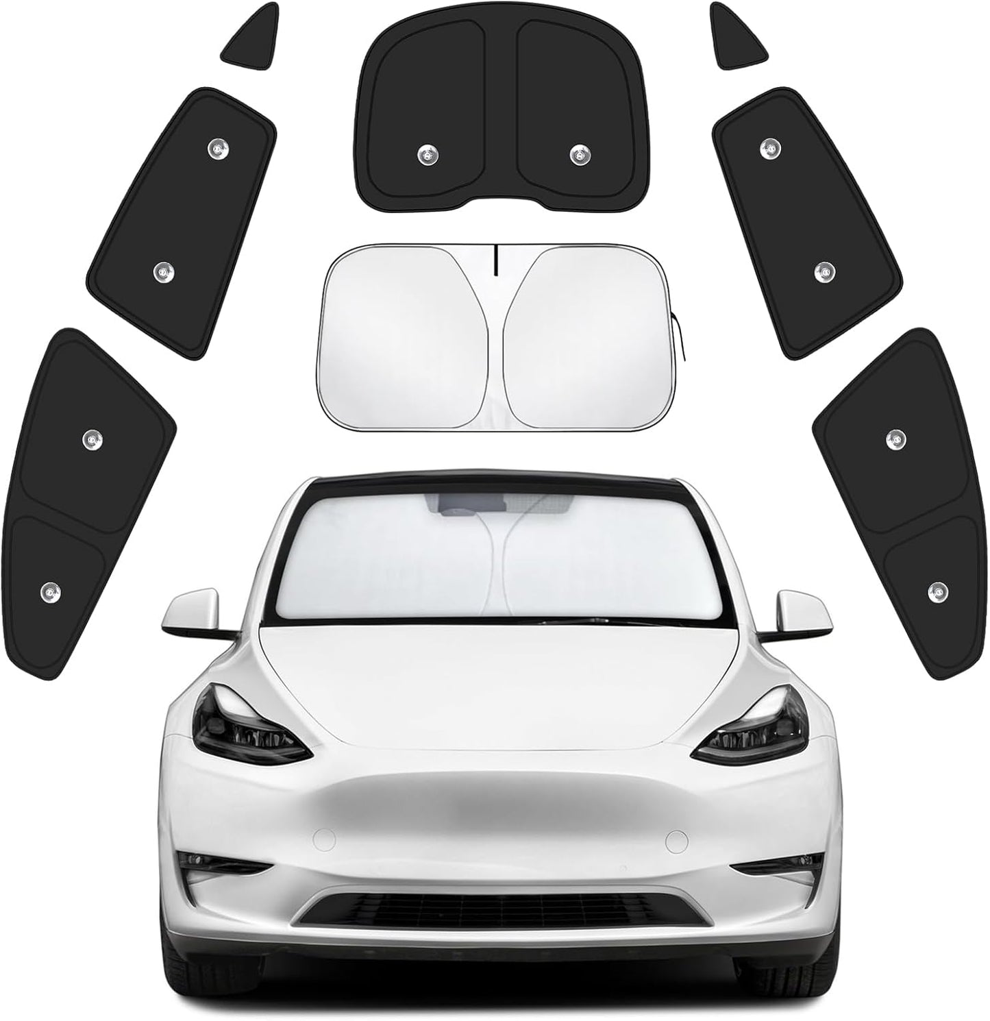 8pcs Car Window Shades for Tesla Model Y 2020-2024 Upgrade