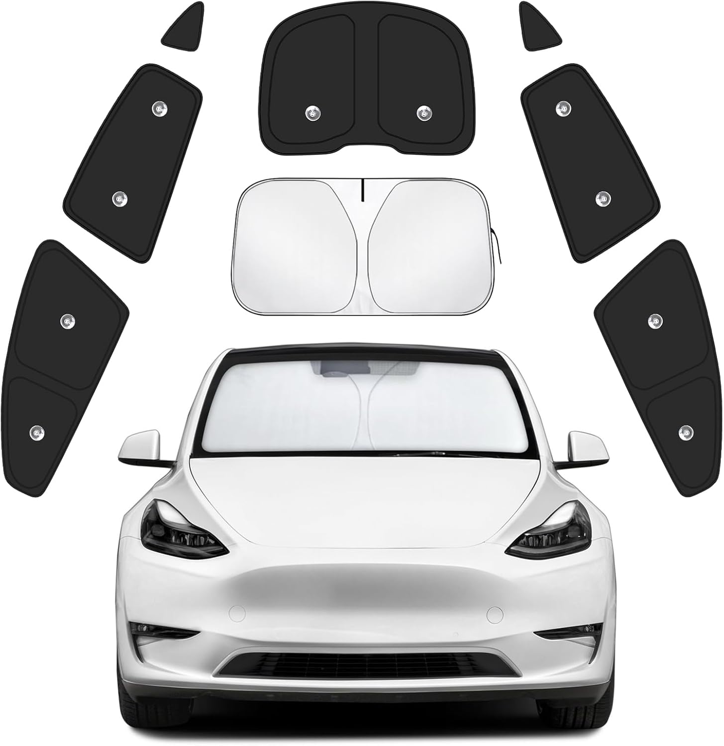8pcs Car Window Shades for Tesla Model Y 2020-2024 Upgrade