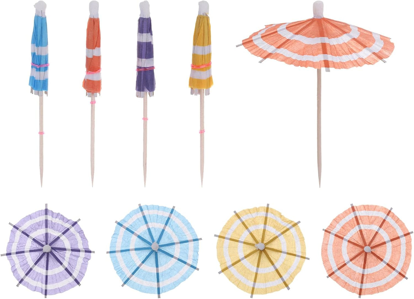 Vibrant Circle Drink Umbrellas for Party Decor