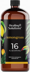 Lemongrass Essential Oil 16oz - Pure Cymbopogon Flexuosus Bottle