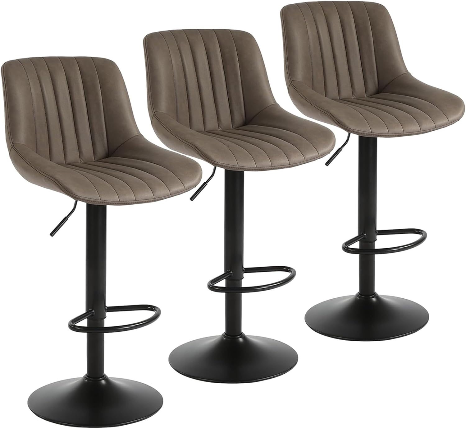 Youhauchair Bar Stools Set of 3 - Modern Swivel Counter Chairs