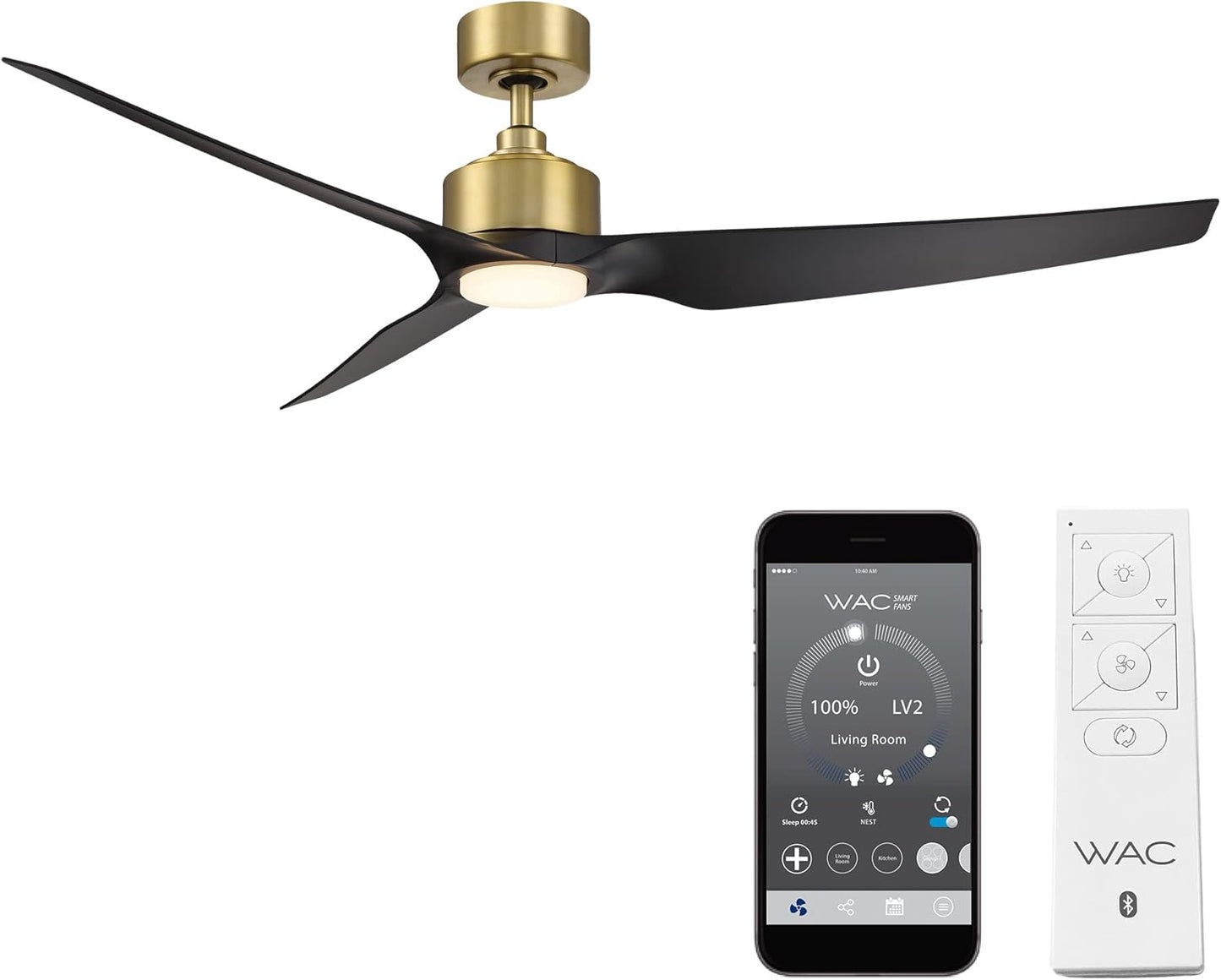 Smart Ceiling Fan with LED Light & Remote Control