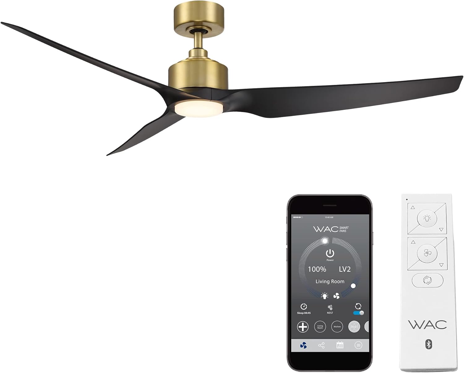 Smart Ceiling Fan with LED Light & Remote Control