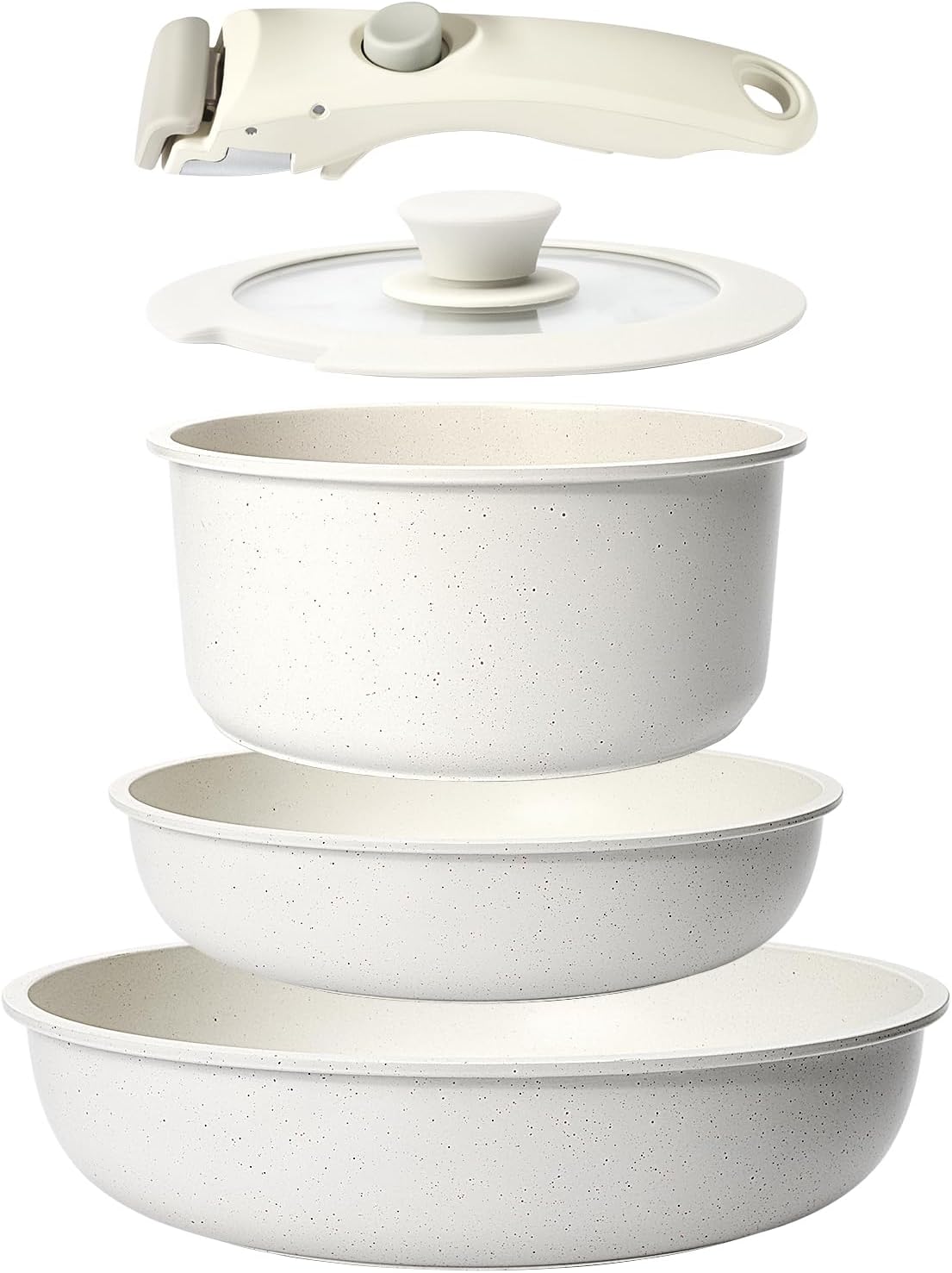 GiPP 5Pcs Non Stick Pots and Pans Set for Healthy Cooking