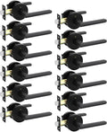 black privacy interior door handle set - Matte Black 12 Pack