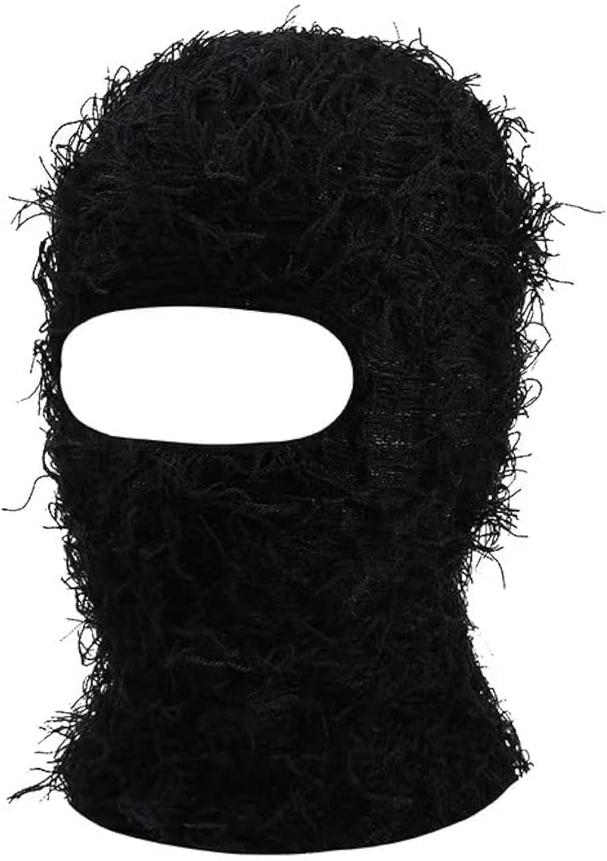 Windproof Distressed Ski Mask - Cozy Full Face Protection!