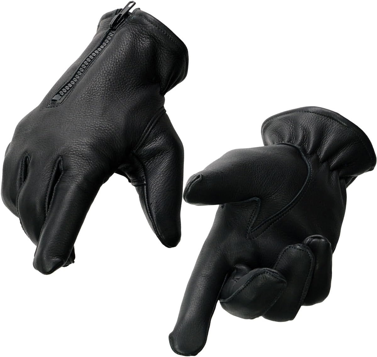 Mens Thermal Deerskin Motorcycle Gloves - USA Made