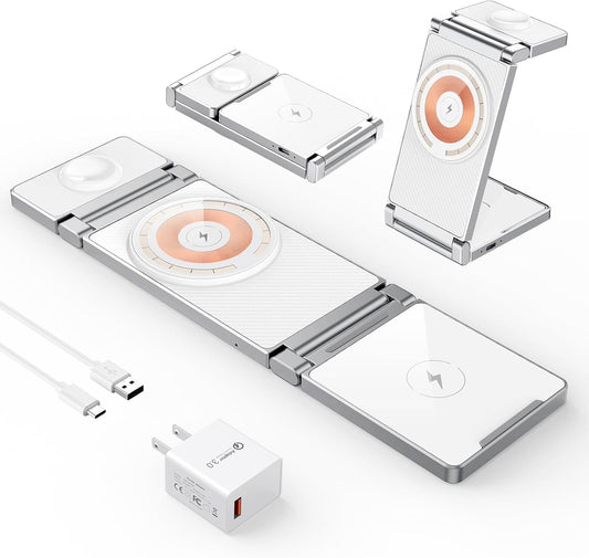 Hohosb 3-in-1 Magnetic Wireless Charger Stand - Fast Charging