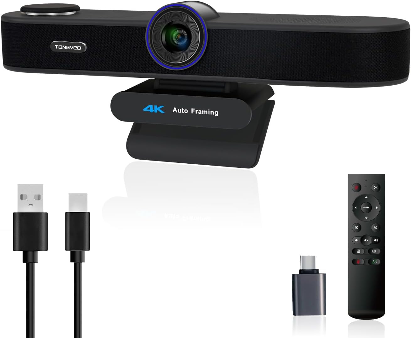 3-in-1 4K Webcam with Microphones for Professional Video Calls