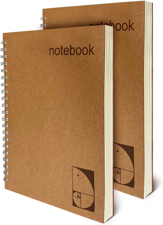 Premium Grid Paper Spiral Notebooks - 200 Pgs, 8.5x11 - Ideal for Math & Science
