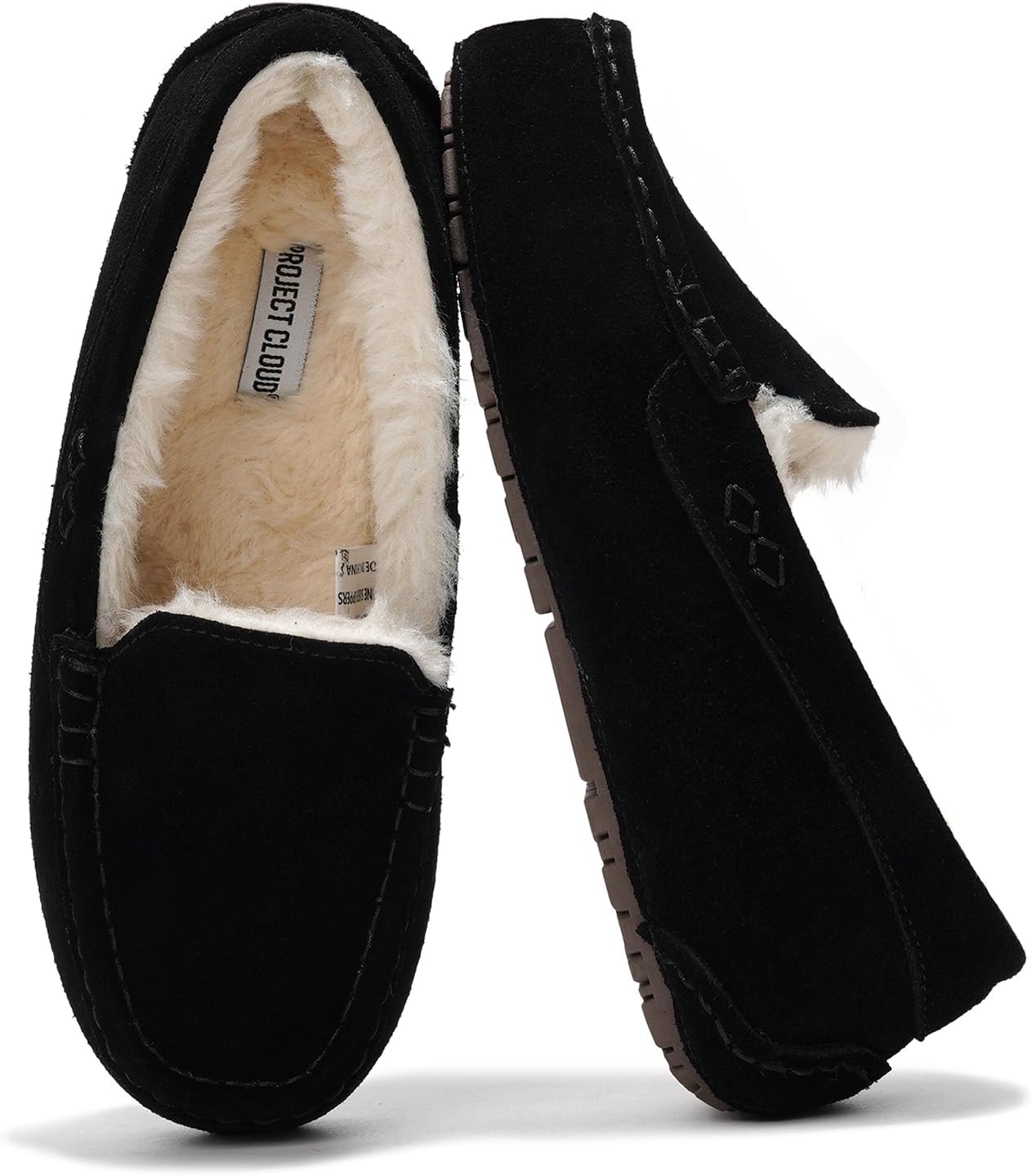 Project Cloud Genuine Leather Slippers for Women with Memory Foam
