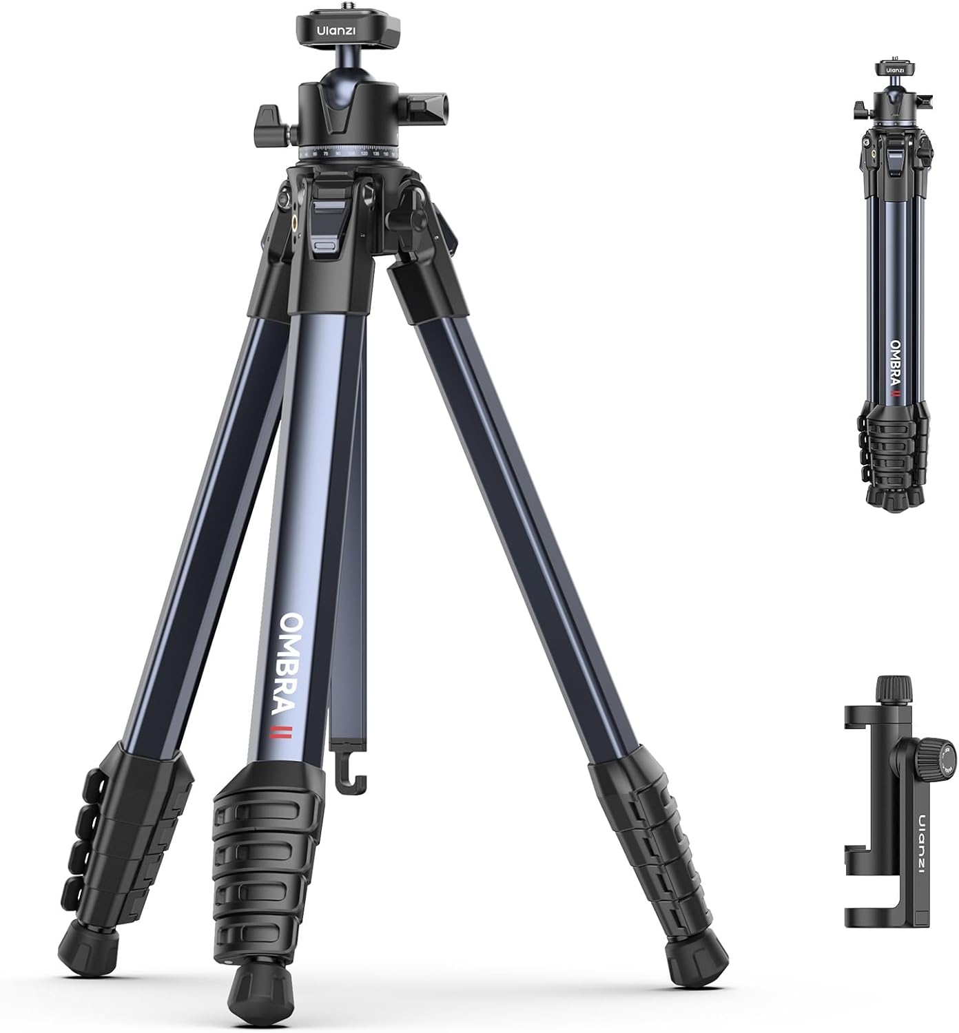 ULANZI Ombra II Travel Tripod with 360 Ball Head for Vlogging