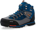 Men's Waterproof Leather Mid Hiking Boots - Lightweight Trekking