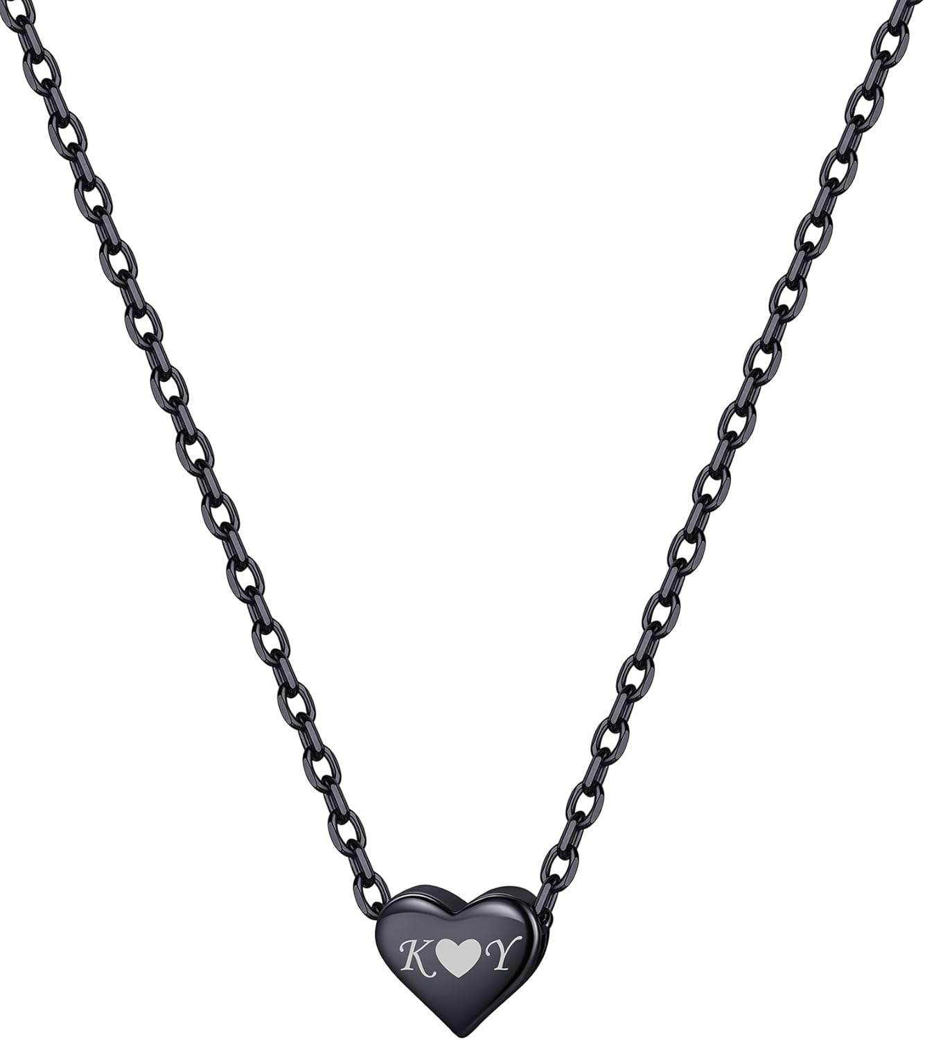 ChicSilver Personalized 925 Sterling Silver Heart Necklace Gift