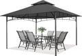 MASTERCANOPY 10x12 Dark Gray Garden Gazebo - Stable Steel Frame