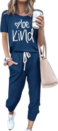 PRETTYGARDEN Women's Two Piece Sets Jogger Pants Lounge Outfit