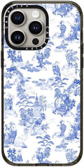 Impact iPhone 15 Pro Max Case Clear Black - Moon Caravan Toile Art