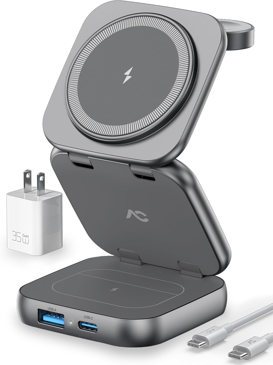 AC Island 5-in-1 Fast Wireless Charger - Evolved for iPhone & Apple Watch