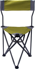 Travel Chair Ultimate Slacker Quick Folding Tripod Stool with Backrest
