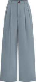 Wide Leg Dress Pants for Women High Waisted Office Work Trousers