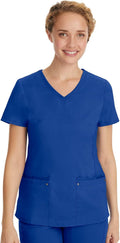 Healing Hands Women's V-Neck Yoga Scrub Top 2245 - Slim Stretch Fit