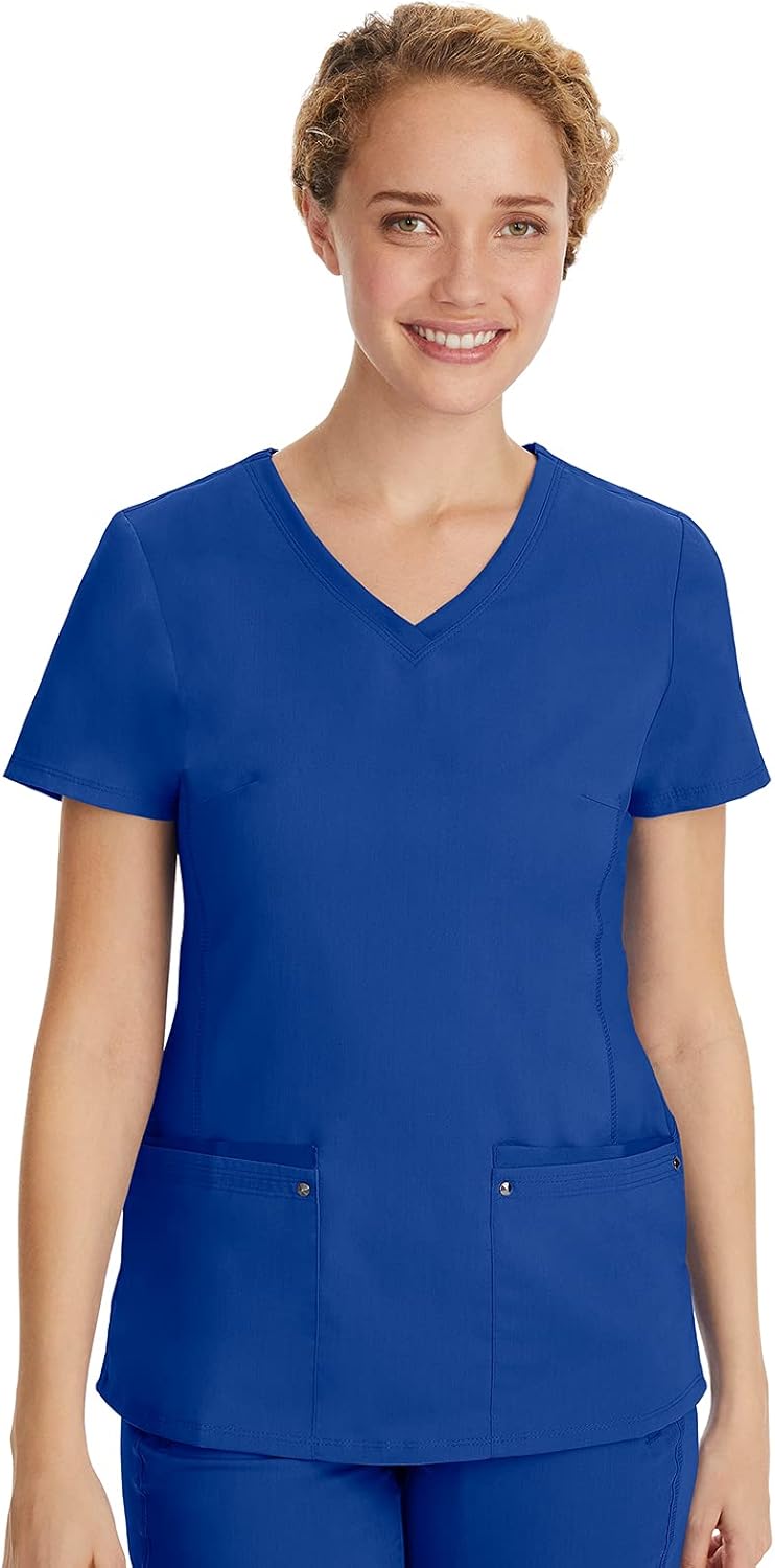 Healing Hands Women's V-Neck Scrub Top with 2 Pockets