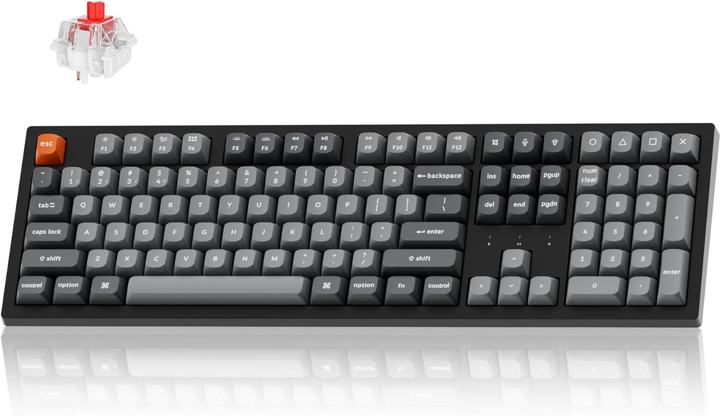 Keychron K10 Max Wireless Custom Mechanical Keyboard - Hot-swappable Super Red Switch