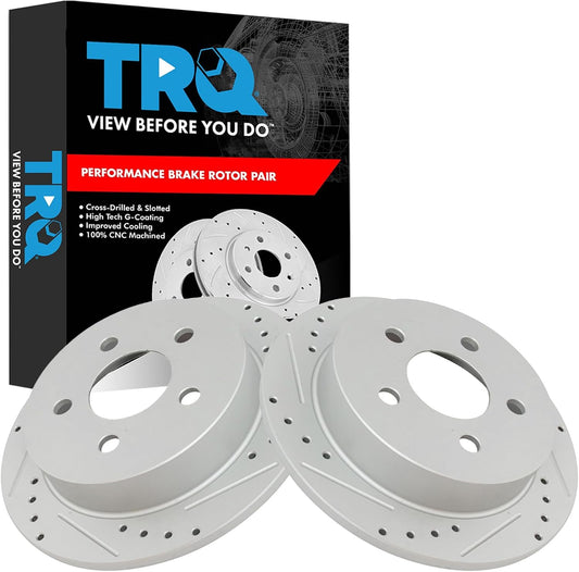 Premium G-Coated Rear Brake Rotors Set for Buick Regal & More
