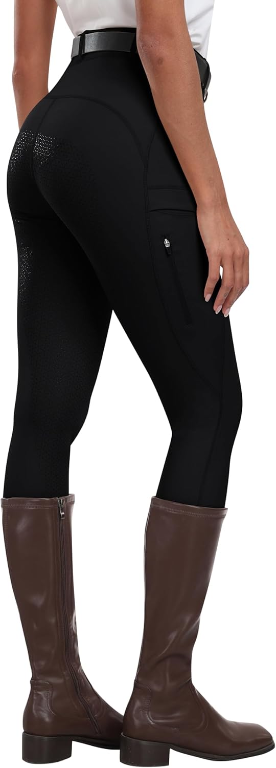 MoFiz Women's Silicone Full Seat Riding Pants with Pockets
