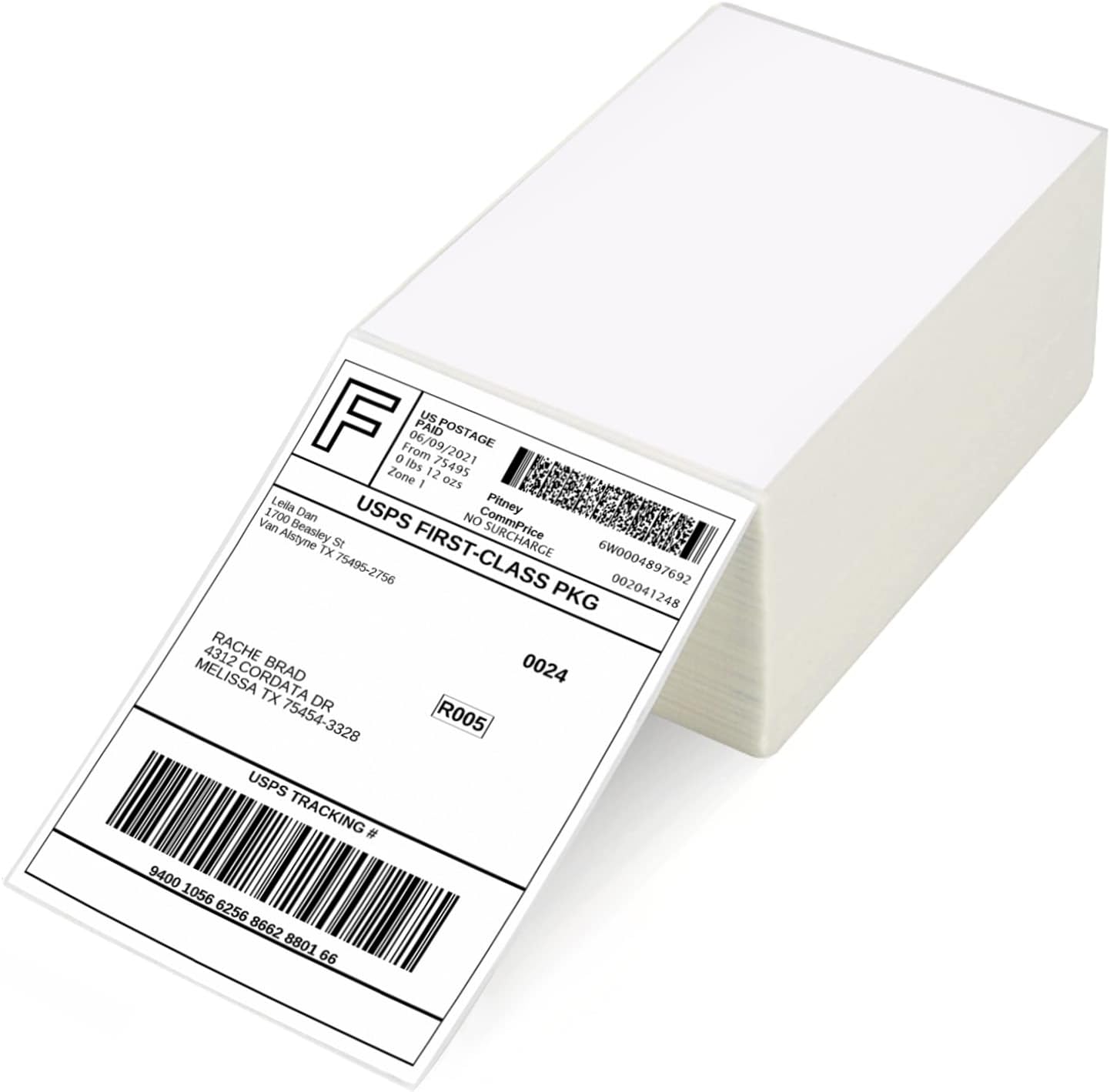 500 Fanfold Thermal Shipping Labels - Zebra/Rollo/iDRPT Compatible