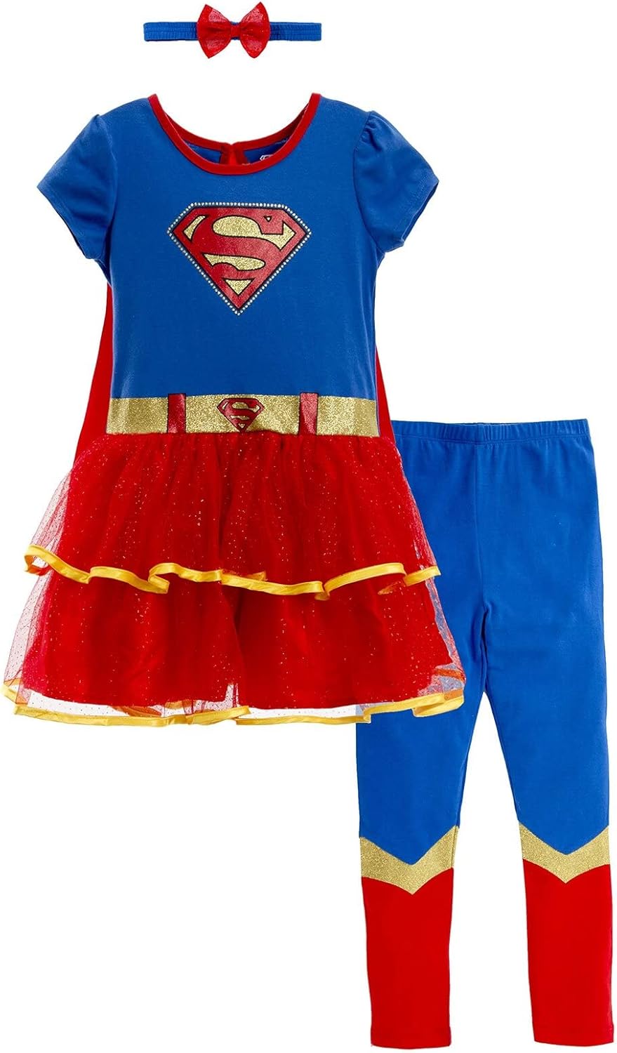 Justice League Supergirl Batgirl Costume Dress Set for Kids