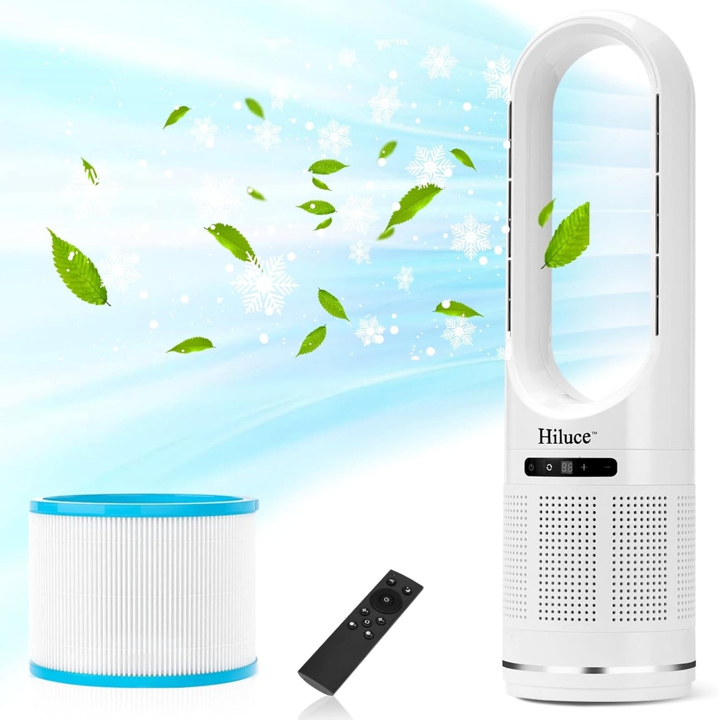 Hiluce 32 Bladeless Tower Fan: Ultra Quiet Cooling