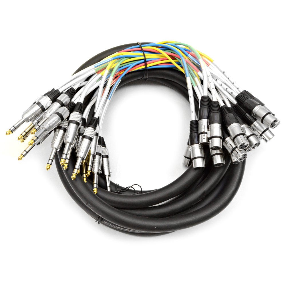 Seismic Audio SAXT-16x20F 16 Channel 20ft XLR to TRS Snake Cable